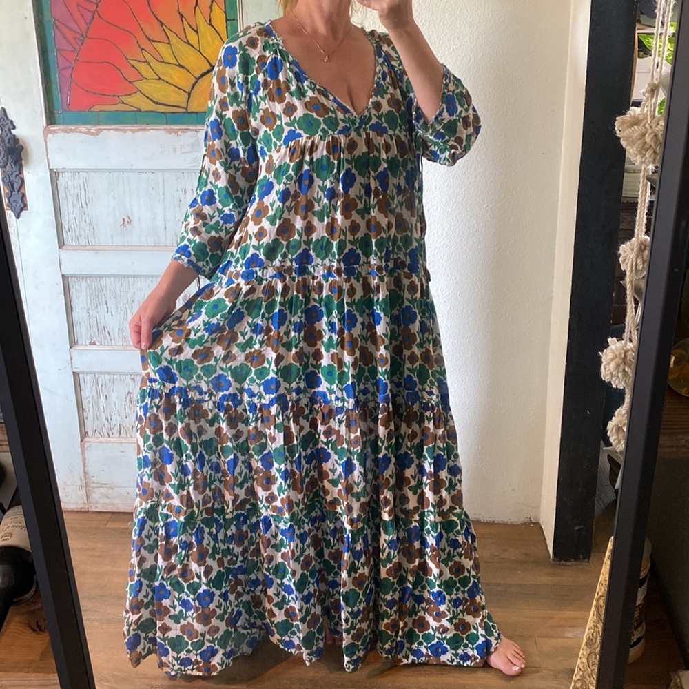 Warm Floral maxi dress